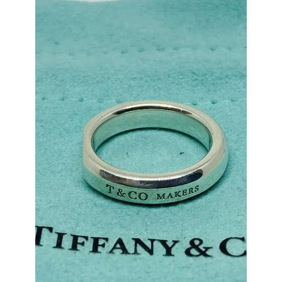 Tiffany Makers Sterling Narrow Slice Ring Size 1/2